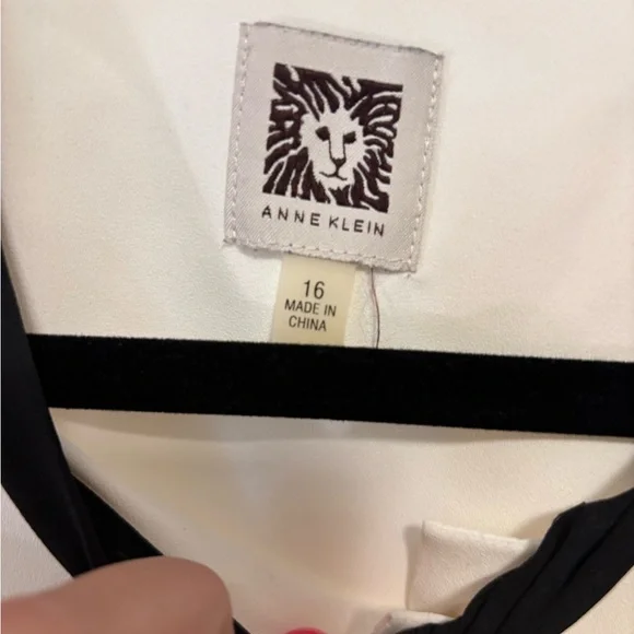 Anne Klein Tie-neck Tuxedo Blouse - Picture 4 of 6